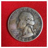 1948 90% Silver Washington Quarter