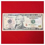 2013 $10 Dollar Star Federal Reserve Note