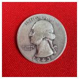 1943-S 90% Silver Washington Quarter