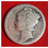 1910s 90% Silver Mercury Dime