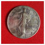 1943 Walking Liberty 90% Silver Half Dollar