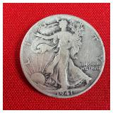 1941 Walking Liberty 90% Silver Half Dollar