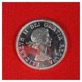 1964 Canadian 80% Silver $1 Dollar Coin