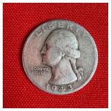 1943 90% Silver Washington Quarter