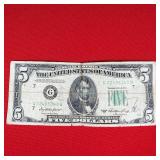 1950A $5 Federal Reserve Note