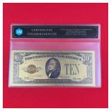 24KT Gold Foil $10 Dollar Bank Note