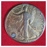 1941 Walking Liberty 90% Silver Half Dollar