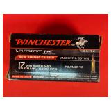 50 Rounds of Winchester Elite Varmint HE .17 WSM