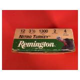 10 Rounds of Remington Nitro Turkey 12ga 3 1/2' #4