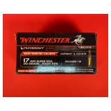 50 Rounds Winchester Elite Varmint HV .17 WSM Ammo