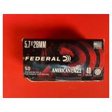 50 Rounds of Federal 5.7x28MM FMJ Ammo