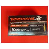50 Rounds Winchester Elite Varmint HE .17 WSM Ammo