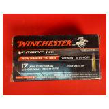 50 Rounds Winchester Elite Varmint HE .17 WSM Ammo