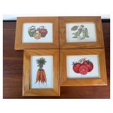 4 Framed Vegetables Prints