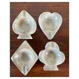 4 Playing Card Suit Ash Trays