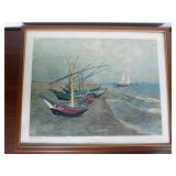 'Boats of Saintes-Maries' Framed & Matted Print