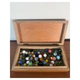 Wooden Box of Marbles