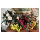 Lot of Faux Floral Decor