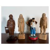 Lot of 4 Folk Art Figurines / Statues