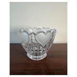 Scalloped Crystal Heart Bowl/Candy Dish