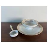 Hand Painted Porcelain Nippon Bowl W/ Ladle