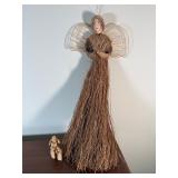 Corn Husk Dolls & Straw Angel Figurine