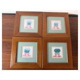 4 Framed Herb Prints