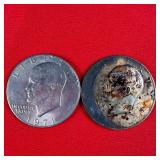 2 - 1971 Eisenhower 'Ike' $1 Dollar Coins