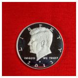 2013 90% Silver Proof Kennedy Half Dollar