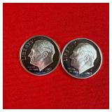 2 - 2005 90% Silver Proof Dimes