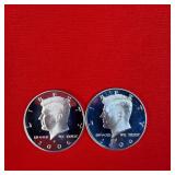 2 - 2006 90% Silver Proof Kennedy Half Dollars