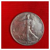 1942 Walking Liberty 90% Silver Half Dollar