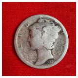 1926 90% Silver Mercury Dime