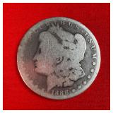 1888 Morgan 90% Silver Dollar Coin