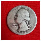 1939 90% Silver Washington Quarter