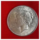 1923 Peace 90% Silver Dollar