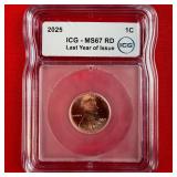 2025 Last Year of Issue Graded Penny