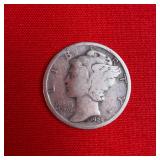 1928 90% Silver Mercury Dime