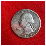 1940 90% Silver Washington Quarter