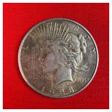 1923 Peace 90% Silver $1 Dollar
