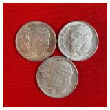 3 - 1960 90% Silver Roosevelt Dimes