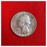 1950 90% Silver Washington Quarter