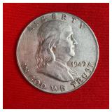 1949 90% Silver Franklin Half Dollar
