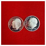 2 - 2007 90% Silver Proof Dimes