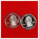 2 - 2000 90% Silver Proof State Quarters