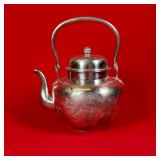 295g Sterling Silver Oriental Tea Pot