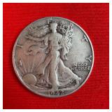 1942 Walking Liberty 90% Silver Half Dollar