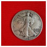 1942 Walking Liberty 90% Silver Half Dollar