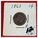 1862 Indian Head Penny