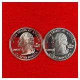 2- 2002 Washington 90% Silver Proof State Quarters